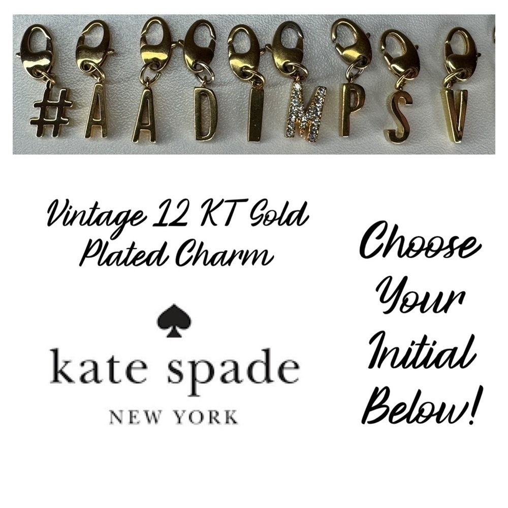 Kate Spade 12 Kt Plated Letters Charms (No Bracelet) Initial # A A D I M P S V View 3